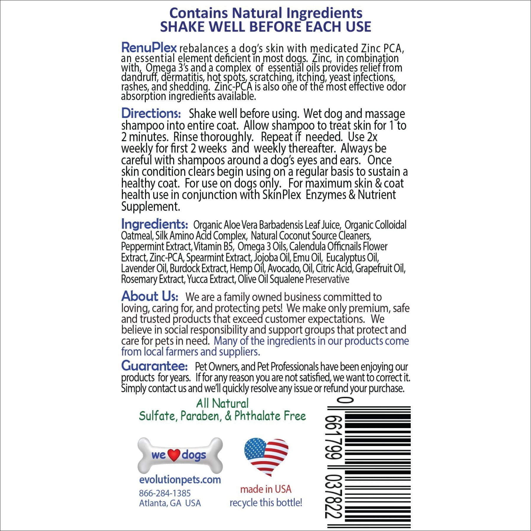 renuplex medicated dog shampoo