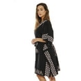 thumbnail image 2 of Riviera Sun Short Caftan Dress for Women with Medallion Print (Black, Small), 2 of 3