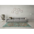 thumbnail image 3 of Ahgly Company Indoor Rectangle Persian Light Blue Traditional Area Rugs, 5' x 8', 3 of 4