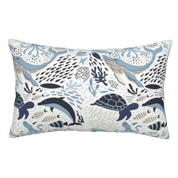 Easygdp Sea Animal for Soft Pillow Case Pillow Protectors,Perfect for Sleeping (Pillow Core Not Included)-14"x20"