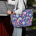 thumbnail image 7 of Xecao mushroom Skull rainbow color for versatile beach bag for women includes zipper pockets and waterproof material, ideal for vacations and adventures., 7 of 7