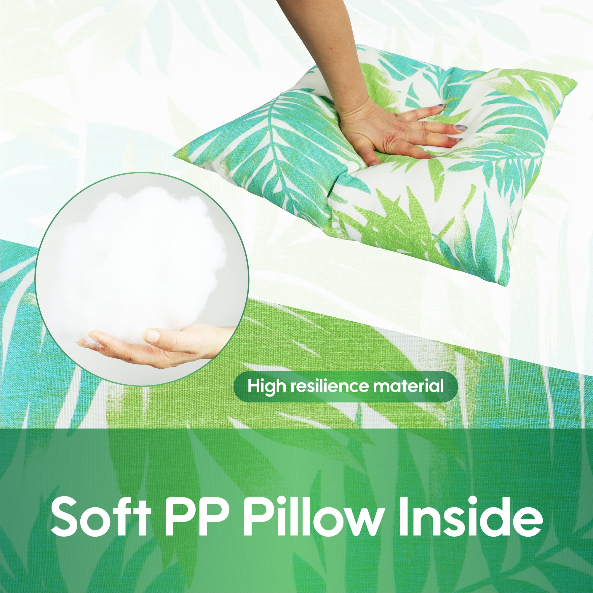 2 Pack Outdoor Throw Pillows, Waterproof & Fade-Resistant Patio Cushions, 18x18 Inch Decorative Outdoor Pillows for Garden, Porch, Balcony & Poolside Furniture