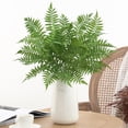 thumbnail image 2 of Fusipu Patio Greenery with Fake Plants 5pcs Simulated Pteris Leaf Plants Realistic Indoor/outdoor Decorative Artificial for Low-maintenance for Home for Home, 2 of 7