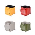 thumbnail image 1 of pitrice PU Leather Storage Bag Solid Color Foldable Fashionable Scratchproof Key Earbud Remote Control Case Container Box Black Yellow, 1 of 9