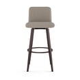 thumbnail image 2 of Amisco Betty 30 In. Swivel Bar Stool - Beige & Brown Woven Polyester / Dark Brown Metal, 2 of 9
