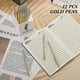 thumbnail image 4 of 12-Pack Metallic Ballpoint Pens, Gold Finish, Black Ink, Medium 1mm Point, Retractable Design for Everyday Use, 4 of 5