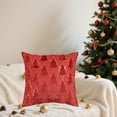 thumbnail image 6 of Steadline Snowflake Tree Pattern Pillow Cover With Flannel Backing - Cozy Holiday Decor For Sofa And Bed Use Soft Polyester Fabric With Hidden Zipper For Machine Washable Care, 6 of 6