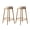 Beige, variant on Set of 2 Counter Height Bar Stools,Steel Bistro Pub Chairs 29.5"(75cm),Backless Barstools Modern Velvet Upholstered Seat,Cafe Milk Tea Shop Bar High Round Stools