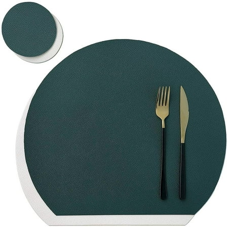 Round Placemats Non Slip Reversible, Faux Leather Placemats Canada