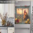 thumbnail image 3 of Rooster and Sunflower Dishwasher Magnet Cover Reuseable Refrigerator Magnet Cover Decal Kitchen Fridge Microwave Stickers Hoilday Party Decor 23 x 26 inch, 3 of 5