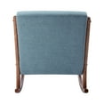 thumbnail image 4 of Porthos Home  Ima Accent Rocking Chair, Fabric Upholstery, Rubberwood Legs Turquoise, 4 of 5