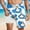 White, variant on Men's Shorts Elastic Waist Size 3X Casual Fashion Print Shorts Pockets Lining Elastic Waist Beach Pants