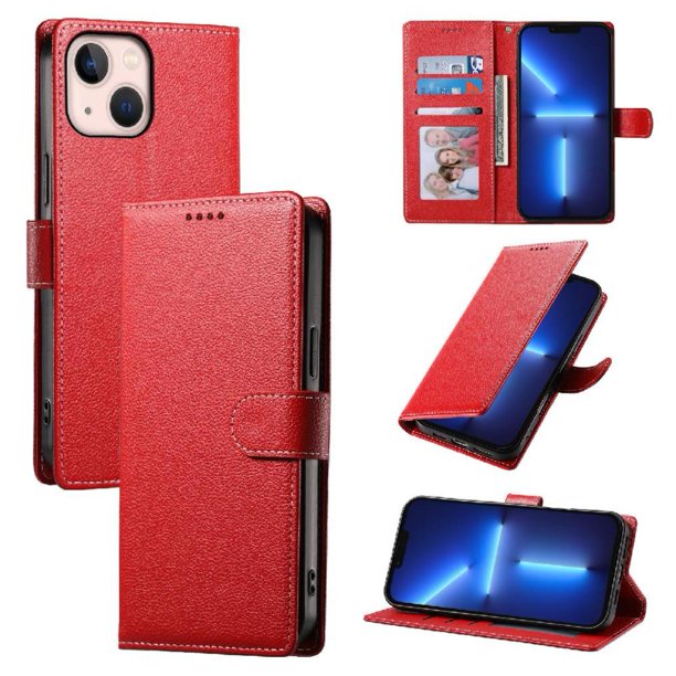 Funda para FOXDOCK iPhone 13 Mini – Cuero Premium, 3 ranuras para tarjetas, Protección contra impactos