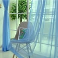 thumbnail image 2 of 2 Panels Window Sheer Voile Curtains 79 Inches Long Sheer Curtains Clear Curtains Basic Rod Pocket Bedroom Children Living Room Yard Kitchen, 2 of 3
