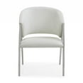 thumbnail image 3 of Modrest Rabia Modern White Leatherette Accent Chair, 3 of 5