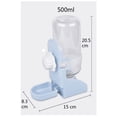 thumbnail image 4 of （Blue）Water Dispenser for Small Animals, 500ml Large Capacity Automatic Rabbit Water Dispenser Hanging Drinker, for Hamster, Guinea Pig, Rabbit, Rat, Chinchilla, Ferret, Gerbil, 4 of 5
