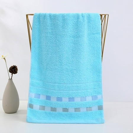 Hiroekza Striped Towels Highly Absorbent Stripe Bath Towel Lightweight Breathable Stripe Face Towels for Home Spa Decorative Kitchen Towels 29 x14 Inch
