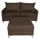 thumbnail image 4 of Sala Esquinera Modular El Bazar Store Montana Chocolate 170x155 cm, Tela Lino nacional. Love seat y taburete, 4 of 7