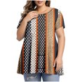 thumbnail image 2 of Ovzne Robes pour Femmes 2025 Robe de Plage Femme Ample Manches Courtes Style Rétro à la Mode Imprimé Col Rond Grande Taille Robe Col Rond Femme Robe de Vacances Manches Courtes, 2 of 6