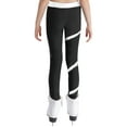 thumbnail image 3 of Haitryli Kids Girls Ice Skating Tights Dance Leggings Gymnastics Compression Pants Shiny Bottoms Silver 6, 3 of 7
