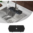 thumbnail image 1 of GHSDFBB Silicone Faucet Handle Drip Catcher Mat，Kitchen Faucet Sink Splash Guard，Sink Draining Pad Behind Faucet，Drying Pad for Kitchen & Bathroom Countertop Protect（Black）, 1 of 7