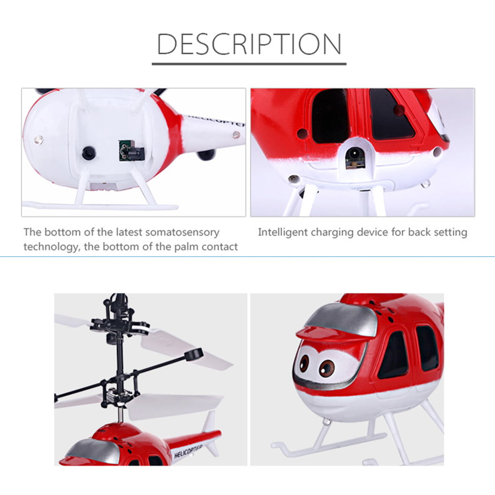 RC Helicopter Remote Control Drone Induction Cartoon Flying Toys Kids Plane WF 