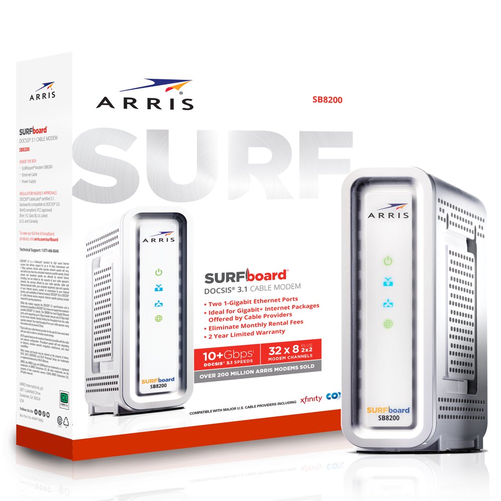 ARRIS SURFboard DOCSIS 3.1 Gigabit Cable Modem, Approved for Cox