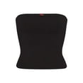 thumbnail image 4 of Fortune Women Tube Tops Shrug Set,Strapless Short Tops+Long Sleeve Cropped Cardigan, 4 of 7