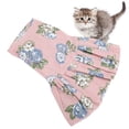 thumbnail image 4 of Vestido de verano para perros, lindas faldas con estampado de flores para perros, gatos, conejos, mascotas pequeñas, fragancia nacional, rosa, XL, 4 of 8