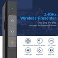 thumbnail image 4 of USB Presentation Clicker Hyperlink Volume Control Wireless Presenter Presentation Remote Powerpoint Clicker for MacBook/HP EliteBook etc., 4 of 9