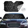 thumbnail image 2 of TEQUAN Sunshade for Car Windshield, Dark Gray Spider Web Halloween Pattern Car Sun Shade, 55" x 30", 2 of 7