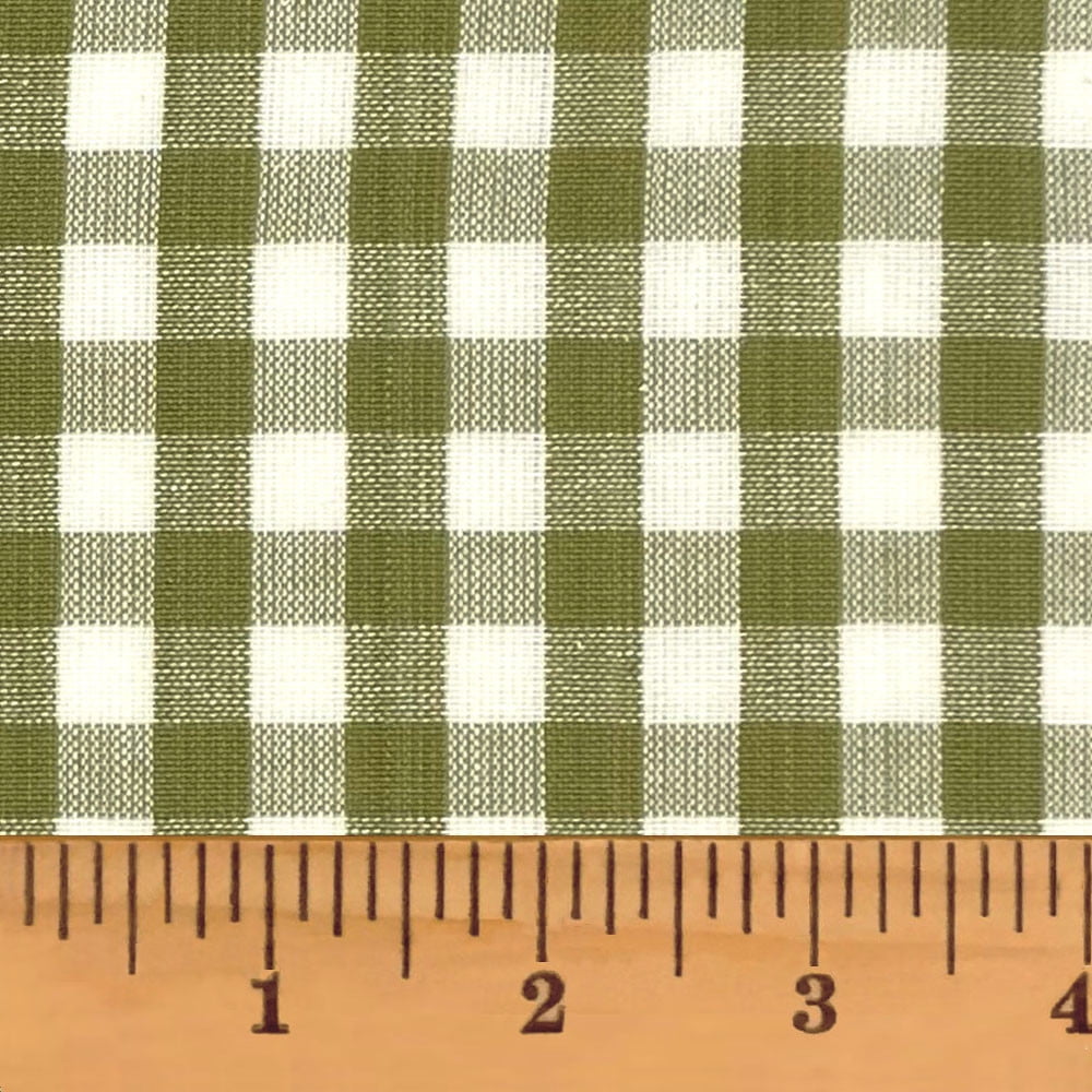 JCS Sage Green 5 Mini Buffalo Plaid Homespun Cotton Fabric Sold by the Yard
