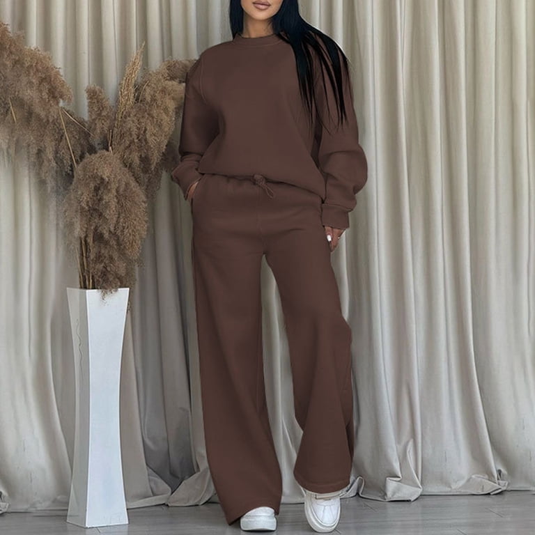 Two Piece Sets for Women Fashion Outfits Fashion Lounge Sets Crew