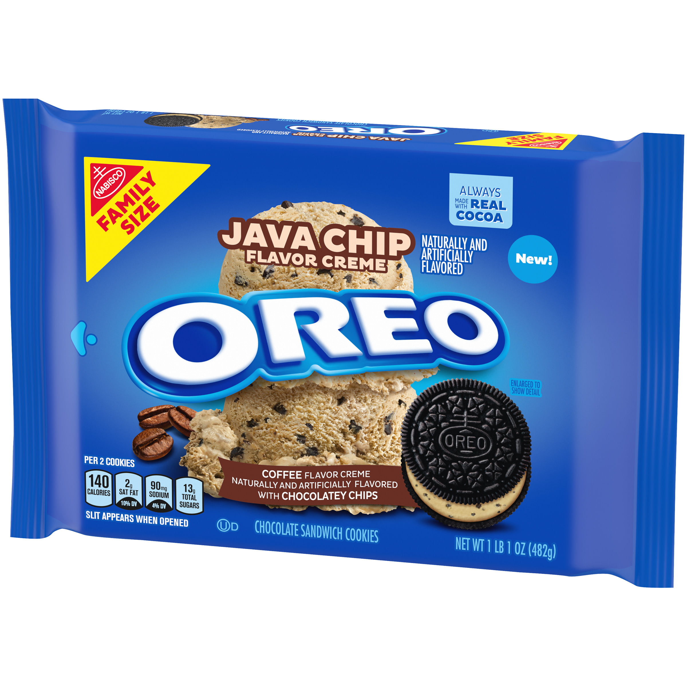 OREO Java Chip Flavored Creme Chocolate Sandwich Cookies, Family Size, 17  oz - Walmart.com - Walmart.com