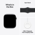 thumbnail image 5 of Apple Watch Series 11 [GPS + Cellular 46mm] Smartwatch with Space Gray Aluminum Case with Black Sport Band - S/M, 5 of 10