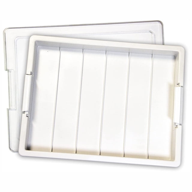 Bead Storage Solutions Elizabeth Ward Plastic Organizer Tray with Clear Snap Shut Lid for Sorting Craft Supplies, Fasteners, Crystals, and More