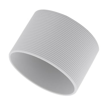 Outdoor Silicone Round Nonskid Water Mug Cup Sleeve Cover Light Gray 6.5cm Dia