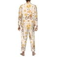 thumbnail image 5 of Kll Cute Bee Gnome Sleepwear Mens Flannel Pajamas,Long Cotton Pj Set, 5 of 9