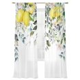 thumbnail image 2 of Sheer Curtain Panels Lemon Eucalyptus Leaves Rod Pocket Voile Window Curtains Floral Green Plant Window Treatments Ligh Filtering Privacy Curtain Drapes for Bedroom Living Room 2 Panel Set 96 Inch, 2 of 9