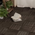 thumbnail image 3 of Alden Design Indoor & Outdoor Wood Flooring 12" x 12" Tiles for Patio Garden, 27 Pieces, Black, 3 of 10
