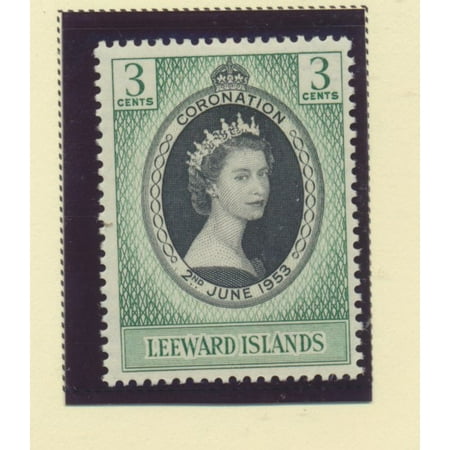 Leeward Island Scott #132 - Queen Elizabeth II Coronation, British Commonwealth Common Design Issue From 1953 - Collectible Postage