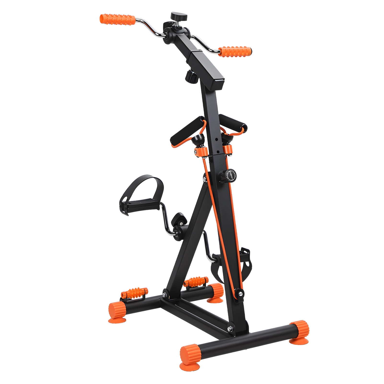 Dapmiu 4-in-1 Rehabilitation Exercise Bike with LCD Display, Adjustable Tension & Height Pedal Exerciser for Elderly Home Physical Therapy, Arm/Leg Training & Foot Massage