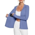 thumbnail image 2 of Womens Sun Protection Hoodie Zip Up Long Sleeve Lightweight Summer Outdoor Jacket With Pockets, 2 of 9