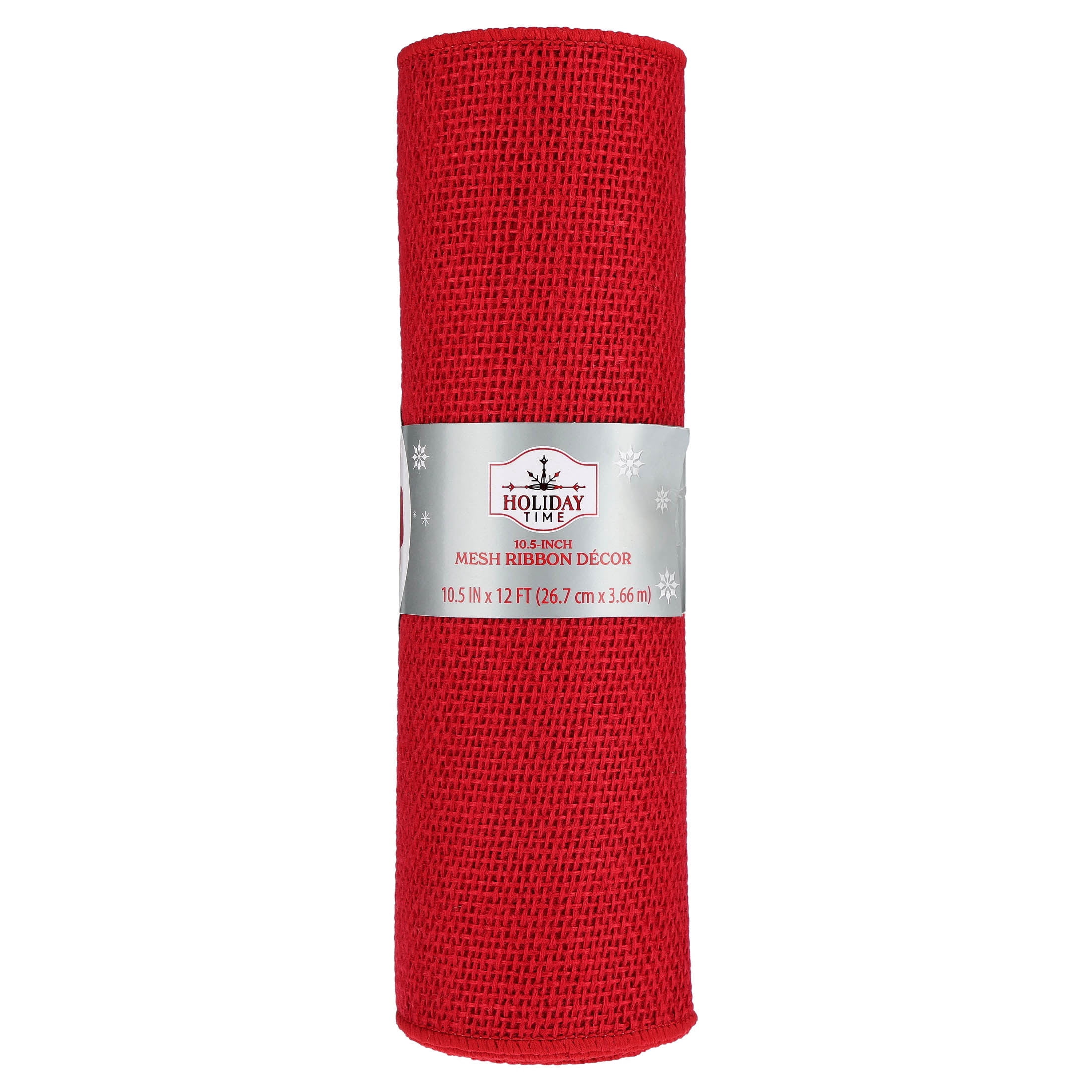 Red Mesh Christmas Ribbon, 10.5" x 12', by Holiday Time