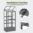 thumbnail image 6 of MCombo Cold Frame Greenhouse, Tall Wooden Greenhouse for Outdoor Indoor Use with Polycarbonate Panels, 3 Tier Garden Cold Frame with Drawer and Shelves, 0864, 6 of 7