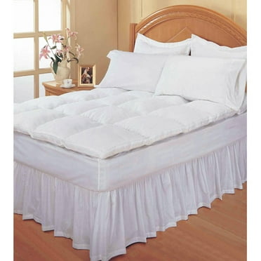 iDeal Microfiber Baffled Box Fiber Bed with Bedskirt - Walmart.com