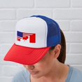 thumbnail image 5 of CafePress - Canadian American Flag - Adjustable Unisex Printed Trucker Hat with Mesh Back, 5 of 10