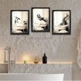thumbnail image 2 of Funny Bathroom Wall Hieng Bathroom Decor Bathroom Accessories Prints Paintings for Home Farmhouse Bedroom Washroom Humor Black And White Animals Cow in Toilet Wall Decor, 2 of 6