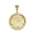 thumbnail image 2 of Men's Yellow Gold 22K Liberty Coin 1/4 OZ Genuine Diamonds Pendant Charm 0.65 ct, 2 of 7