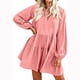 thumbnail image 2 of Vestido de Verano Para Mujeres Vestido de Swing Fluido Suelto de Manga Larga Sólida de Manga Larga Odeerbi ODB113401, 2 of 8